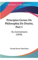 Principios Geraes De Philosophia De Direito, Part 1