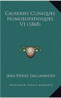 Causeries Cliniques Homoeopathiques V1 (1868)