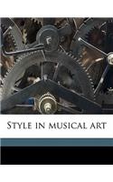 Style in Musical Art