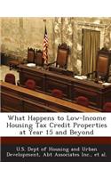 What Happens to Low-Income Housing Tax Credit Properties at Year 15 and Beyond