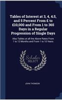 Tables of Interest at 3, 4, 4.5, and 5 Percent From £ to £10,000 and From 1 to 365 Days in a Regular Progression of Single Days