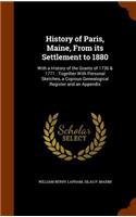 History of Paris, Maine, from Its Settlement to 1880