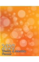 2020 Calendar With Orange Circle Jan - Dec 2020