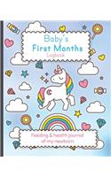 Bady's first months logbook: Newborn breastfeeding, health, growth, activity & sleep record keeper for parents