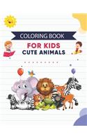 Coloring Books For Kids: Cute Animals: Relaxing Colouring Book for Girls, Cute Horses, Birds, Owls, Elephants, Dogs, Cats, Turtles, Bears, Rabbits, Ages 3-7, 8-11, 12-15