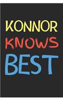 Konnor Knows Best: Lined Journal, 120 Pages, 6 x 9, Konnor Personalized Name Notebook Gift Idea, Black Matte Finish (Konnor Knows Best Journal)