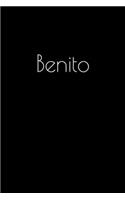 Benito: Notebook / Journal / Diary - 6 x 9 inches (15,24 x 22,86 cm), 150 pages. Personalized for Benito.