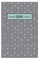 2020 Monthly Planner: Pretty Paper 6 x 9 inch 120 Pages Year Months Weeks Calendar, Schedule, and Organizer plus Graph Paper (January 2020 - December 2020)