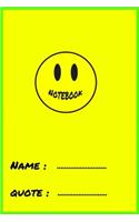 yellow face Notebook: Your Smile Notebook designed for you: 6x9 in journal notebook with 101 papers, simple design, smille yellow face for your notebook