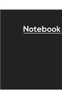 Notebook: Composition Notebook for Jottings Drawings Black Background White Text Design - Large 8.5 x 11 inches - 110 Pages notebooks and journals, for Minima
