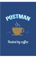 Postman Fueled by Coffee Journal, Blank Sketch Paper: Sketchbook Artist Drawing Notebook (Office & Work Humor)