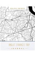 Anglet (France) Trip Journal: Lined Travel Journal/Diary/Notebook with Anglet (France) Map Cover Art