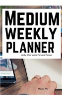 Janky Medium Weekly Planner: Wide space Personal Planner/At a glance Medium Planner/Day Planner and Organizer/ Personal Organizer and Planner(Medium Personal Planner/Functional Wide Space Planners)
