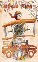 Unique Plane Coloring Book boys: 8.5''x11''/Airplane Coloring Book