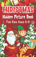 Christmas hidden picture book For Kids Ages 6-8