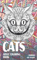 Adult Coloring Book Art Therapy - Animals - Cats