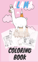 Llama Coloring Book: Easy Fun Beautiful Alpaca and Lama Activity Book Gift for Adluts and Kids