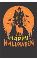 Notebook 6x9 Dot Grid: Goat Happy Halloween Gift