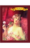 Notebook: Beautiful Women in Art Cover Notebook For Mom, 8 x 10, 130 Pages Lined Paper For Writing Notebook, Perfect for Journaling, Note Taking or Diary