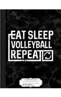 Eat Sleep Volleyball: Composition Notebook College Ruled 93/4 x 71/2 100 Sheets 200 Pages For Writing