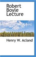 Robert Boyle Lecture