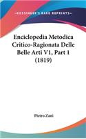 Enciclopedia Metodica Critico-Ragionata Delle Belle Arti V1, Part 1 (1819)