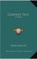 Cowper's Text: A Poem