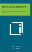 Combustion Efficiency Verses Cycle Length of Domestic Oil Burners