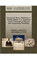 Samuel G. Beno, Petitioner, V. United States. U.S. Supreme Court Transcript of Record with Supporting Pleadings