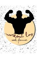 Workout Log: Meal Planner Book: Diet And Exercise Journal: Watercolor: (meal planner journal and fitness journal Better Every Day)