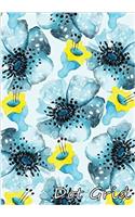 Flora Pattern Dot Grid Notebook: Dot Grid Pages: 3