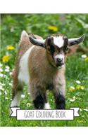 Goat Coloring Book: Goat Gifts for Toddlers, Kids ages 4-8, Girls Ages 8-12 or Adult Relaxation - Cute Stress Relief Animal Birthday Coloring Book Made in USA