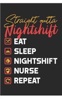 Straight outta Nightshift: Ein lustiges gepunktetes Notizbuch zum Sammeln von Zitaten, Erinnerungen und Geschichten Ihrer Patienten - Abschlußgeschenk für Krankenschwestern, Ä