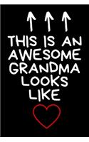 This Is An Awesome Grandma Looks Like: Lined Journal / Grandparents Day Notebook / Grandmother & Grandma Gift (110 Pages, 6 x 9 in)