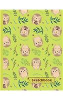 Hedgehogs Sketchbook: Hedgehog Gifts: Blank Paper Sketch Book: Large Notebook for Doodling, Drawing or Sketching 8.5" x 11"