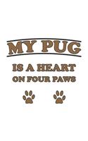 My Pug is a heart on four paws