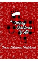 Merry Texas Christmas You All Red Buffalo Plaid Holiday Journal Notebook Blank Lined Ruled For Writing 6x9 125 Pages