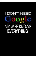 I Don't need Google my wife knows Everything: 110 Game Sheets - 660 Tic-Tac-Toe Blank Games - Soft Cover Book for Kids for Traveling & Summer Vacations - Mini Game - Clever Kids - 110 Lined page