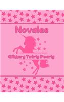 Novalee Glittery Twirly Pearly: Personalized Draw & Write Book with Her Unicorn Name - Word/Vocabulary List Included for Story Writing