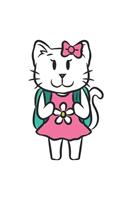 School Cat Notebook: Graph Paper Journal 6x9 - 120 Pages