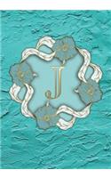 J Monogram Notebook: Cute College Ruled Notebook - Journal for Women or Girls