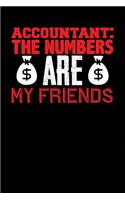 Accountant: The Numbers Are My Friends: Black, Red & White Design, Blank College Ruled Line Paper Journal Notebook for Accountants and Their Families. (Bookkeep