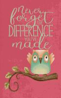 Never Forget the Difference You've Made