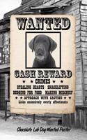 Chocolate Lab Dog Wanted Poster: Handwriting Practice Paper for Kids Notebook with Dotted Lined Sheets for K-3 Students Featuring 120 Pages 6x9