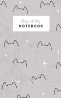 Notebook: Cute crazy cat lady Journal women and girls &#9733; School supplies &#9733; Personal diary &#9733; Notes 6 x 9 - A5 notebook 130 pages workbook(17 Illustration Collection Small)