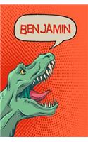 Benjamin: Personalized Dino Blood Sugar Diet Diary Journal Log 120 Pages 6x9