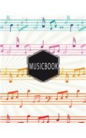 Musicbook: Blank Music Sheet / Music Manuscript Paper / Staff Paper / Musicians Notebook/ 10 Staves Per Page / 120 Pages / 8 X 10