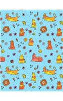 My Big Fat Bullet Journal for Cat Lovers Funny Colorful Cats Pattern 2