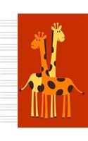 Handwriting: Penmanship Practice Paper Notebook for Writing Letters & Words - Cursive Script & Print Manuscript Alphabet - 8.5" X 11" - 100 Pages - Giraffe Cover