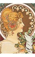 Carnet Blanc, Affiche Mucha, La Plume